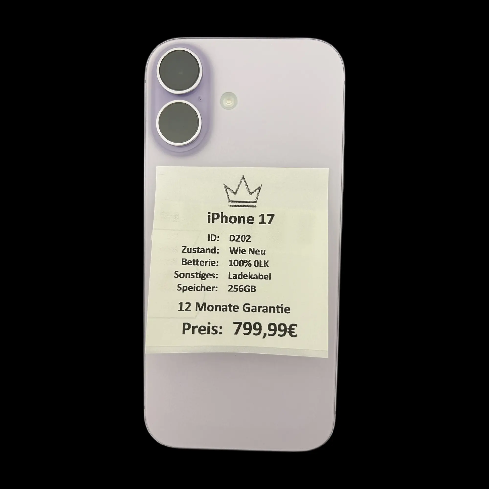iPhone 17 256GB – Wie Neu 1 iPhone 17 256GB – Wie Neu
