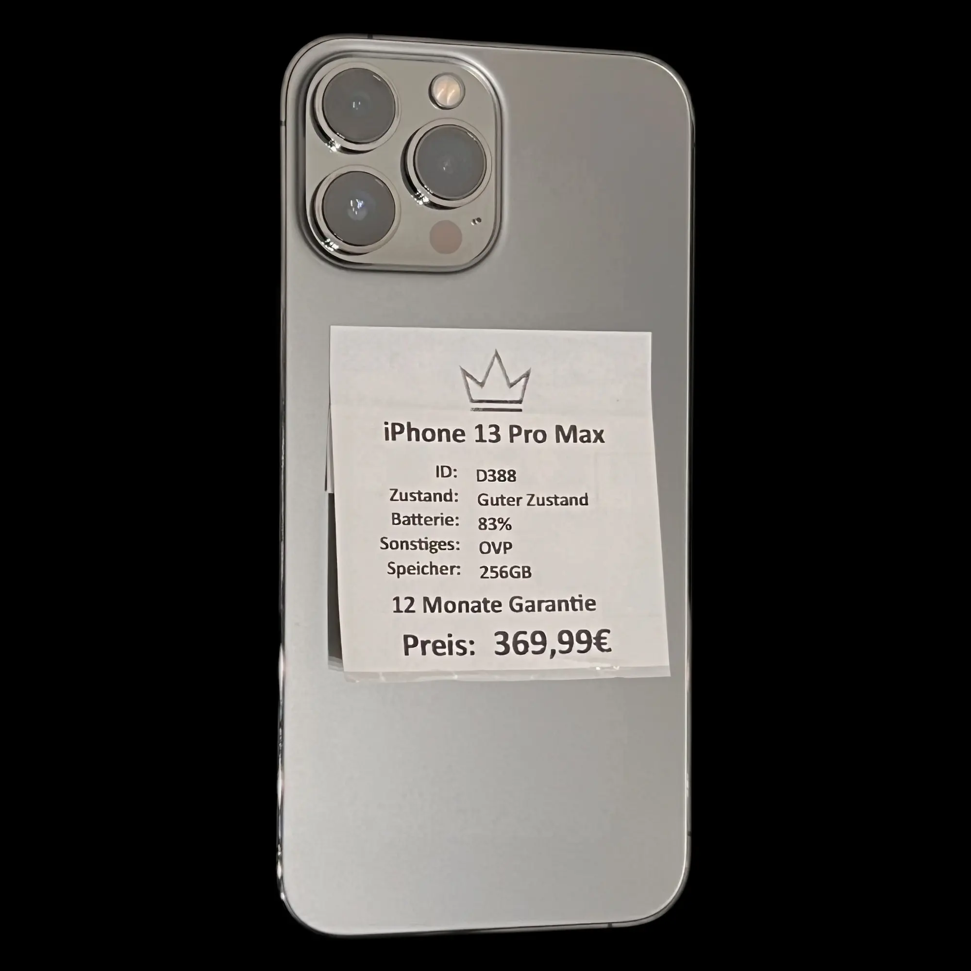 iPhone 13 Pro Max Schwarz 256GB 1 iPhone 13 Pro Max Schwarz 256GB