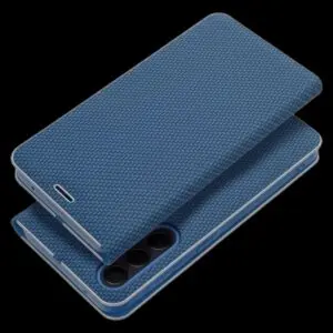 Samsung S22 Ultra Klapphülle Luna Book Carbon Blau