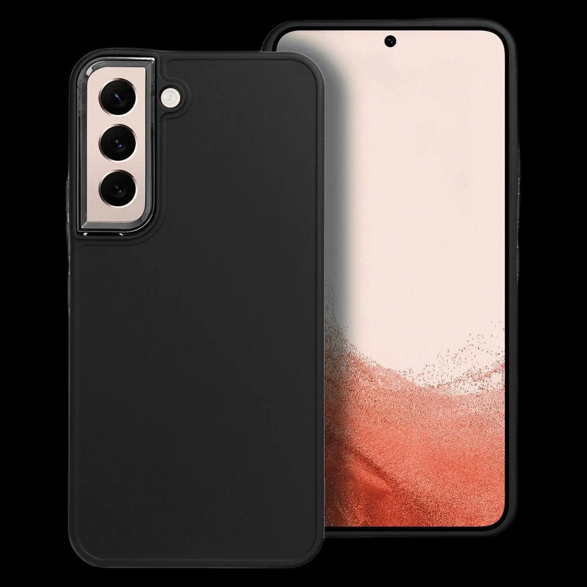 Samsung S22 Frame Case in Schwarz
