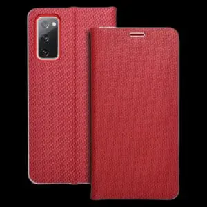 Samsung S20 FE / S20 FE 5G Klapphülle Luna Book Carbon Rot