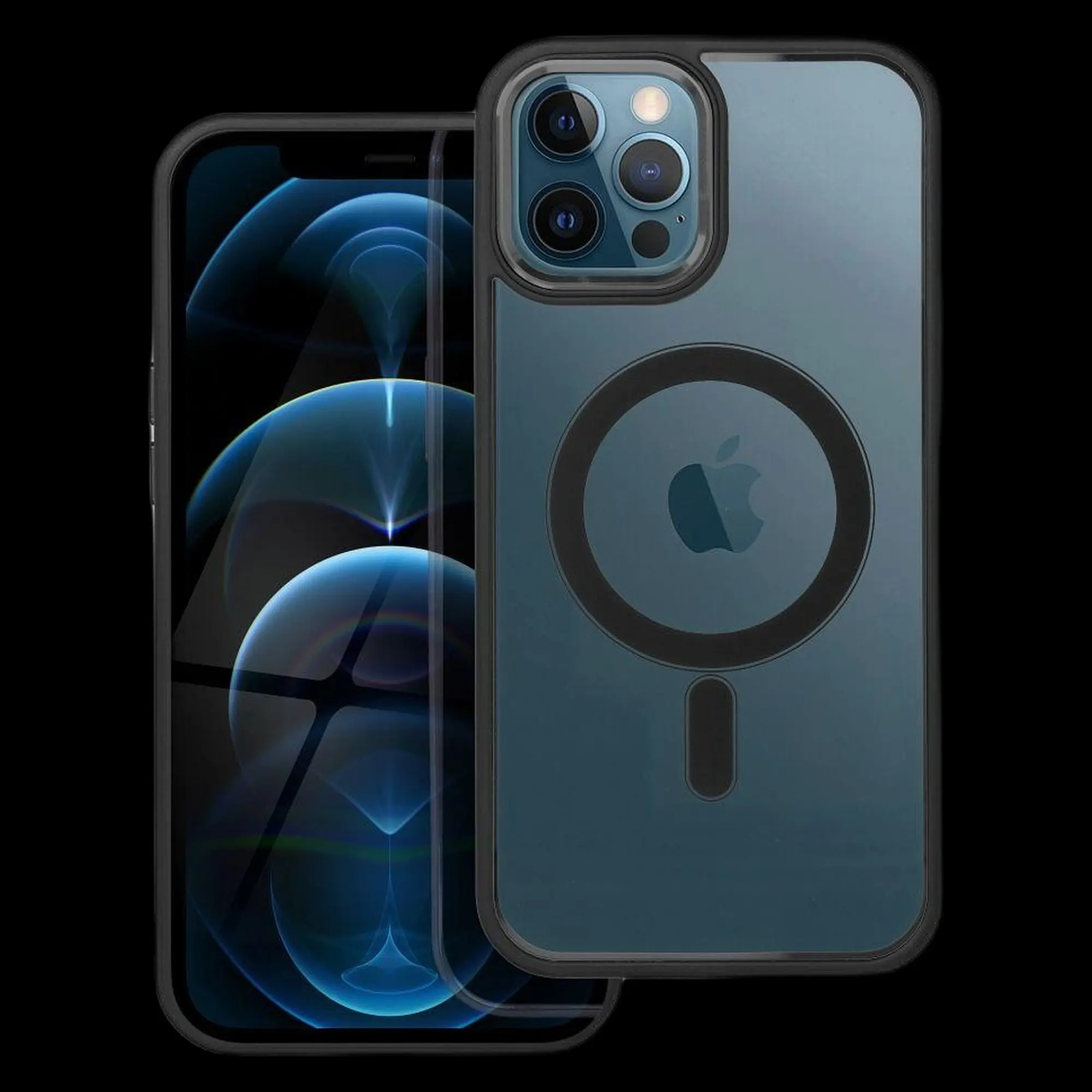 iPhone 12 Pro Max Color Edge Mag Cover - MagSafe kompatibel - Schwarz