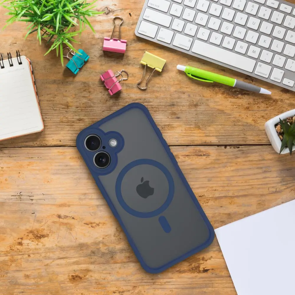 iPhone 17 AIR Full Matte Mag Cover – MagSafe kompatibel, Blau – Bild 2