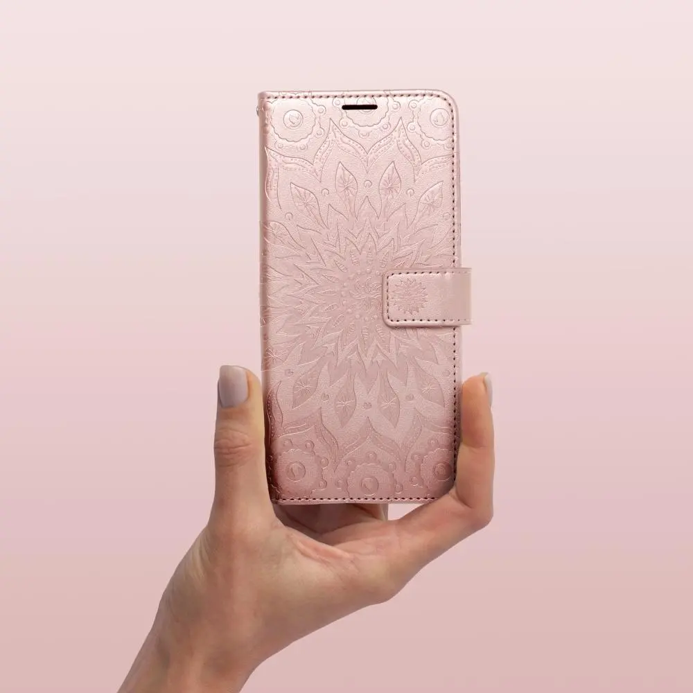 iPhone 12 / 12 Pro Klapphülle Mezzo Book - Mandala Roségold – Bild 5