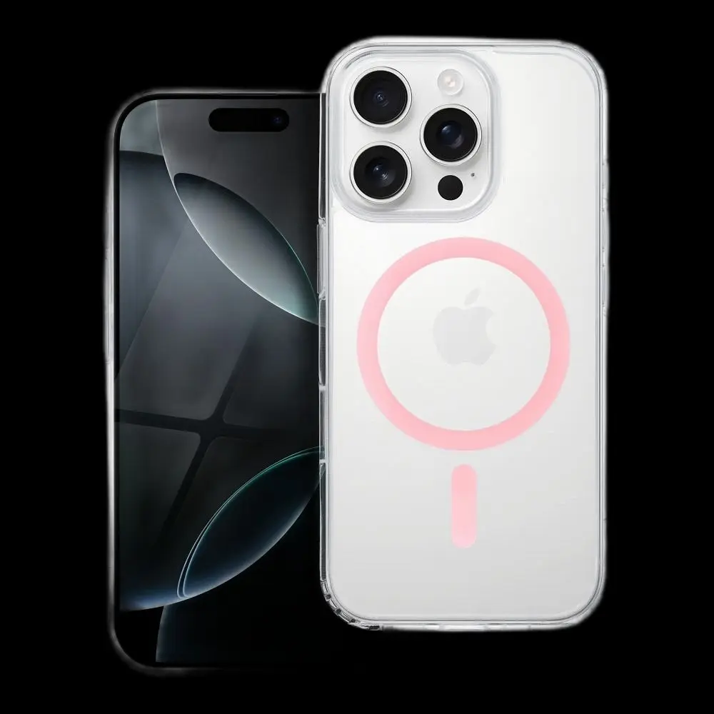 iPhone 13 MINI Drop Glue Colorful Ring Mag Cover - MagSafe kompatibel - Rosa