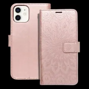 iPhone 12 / 12 Pro Klapphülle Mezzo Book - Mandala Roségold