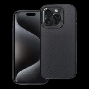 iPhone 15 Pro Carbon Elite Mag Cover - MagSafe kompatibel - Schwarz