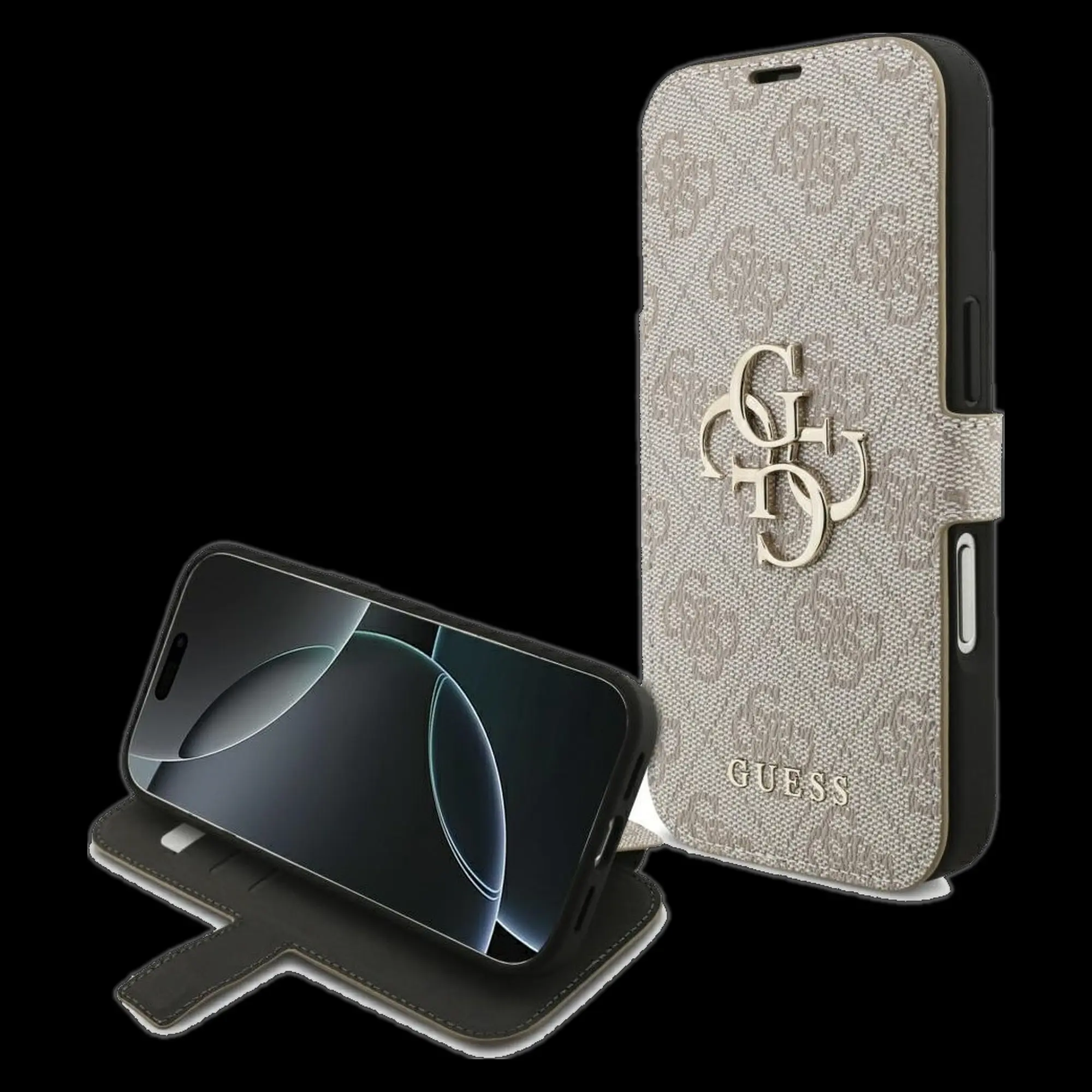 GUESS iPhone 17 Pro Klapphülle (PU 4G Metal Logo) Pink 1 GUESS iPhone 17 Pro Klapphülle (PU 4G Metal Logo) Pink