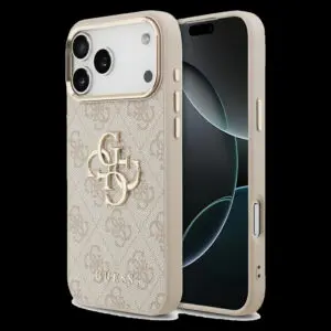 GUESS Schutzhülle für iPhone 17 Pro Max (PU W/ Big 4G Classic Logo) Roségold