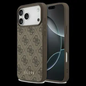 GUESS Schutzhülle für iPhone 17 Pro Max (PU 4G Classic) Braun