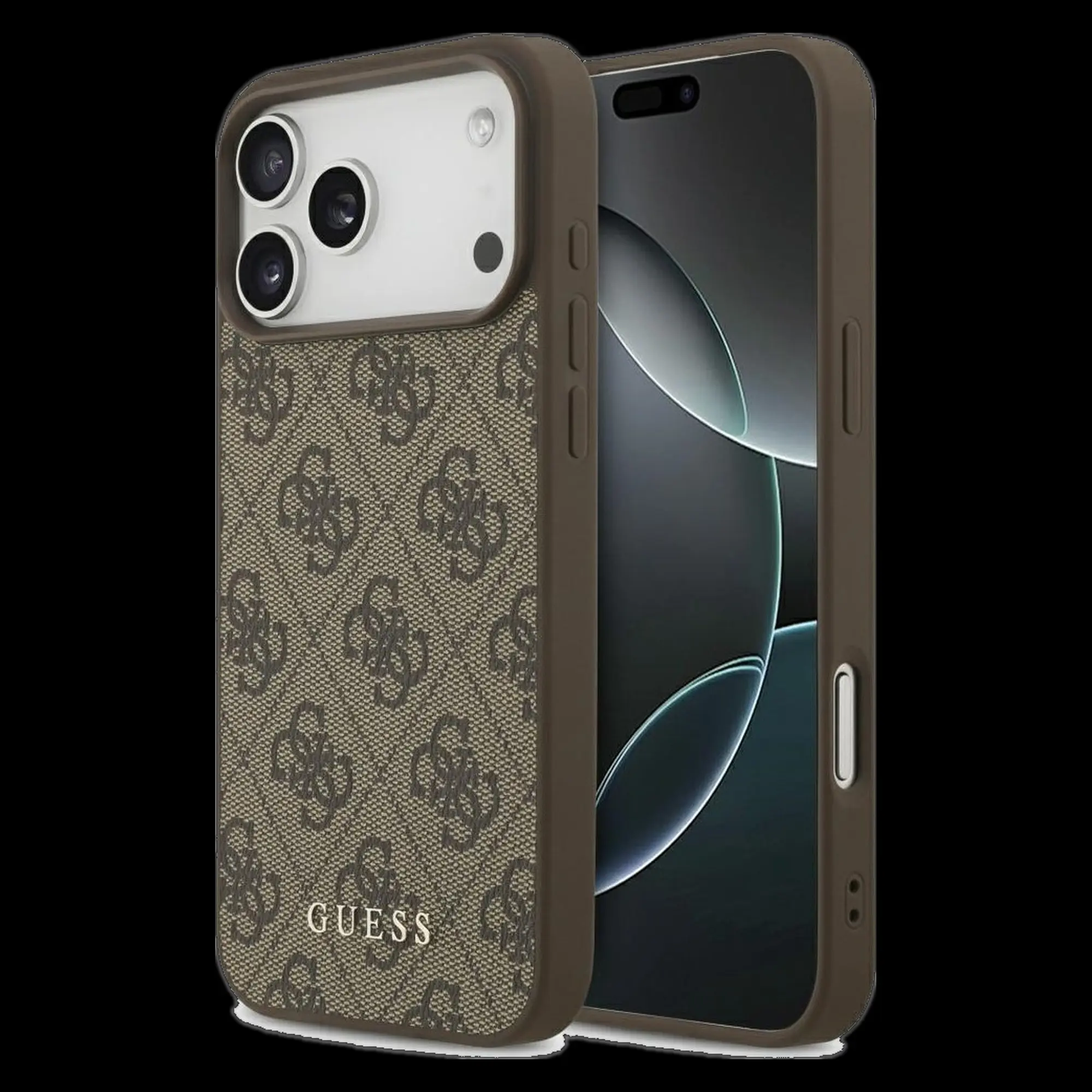 GUESS Schutzhülle für iPhone 17 Pro Max (PU 4G Classic) Braun