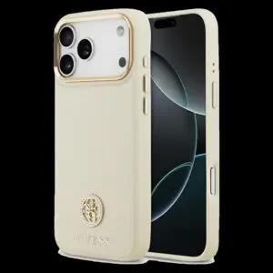 GUESS Schutzhülle für iPhone 17 Pro Max mit MagSafe – Beige