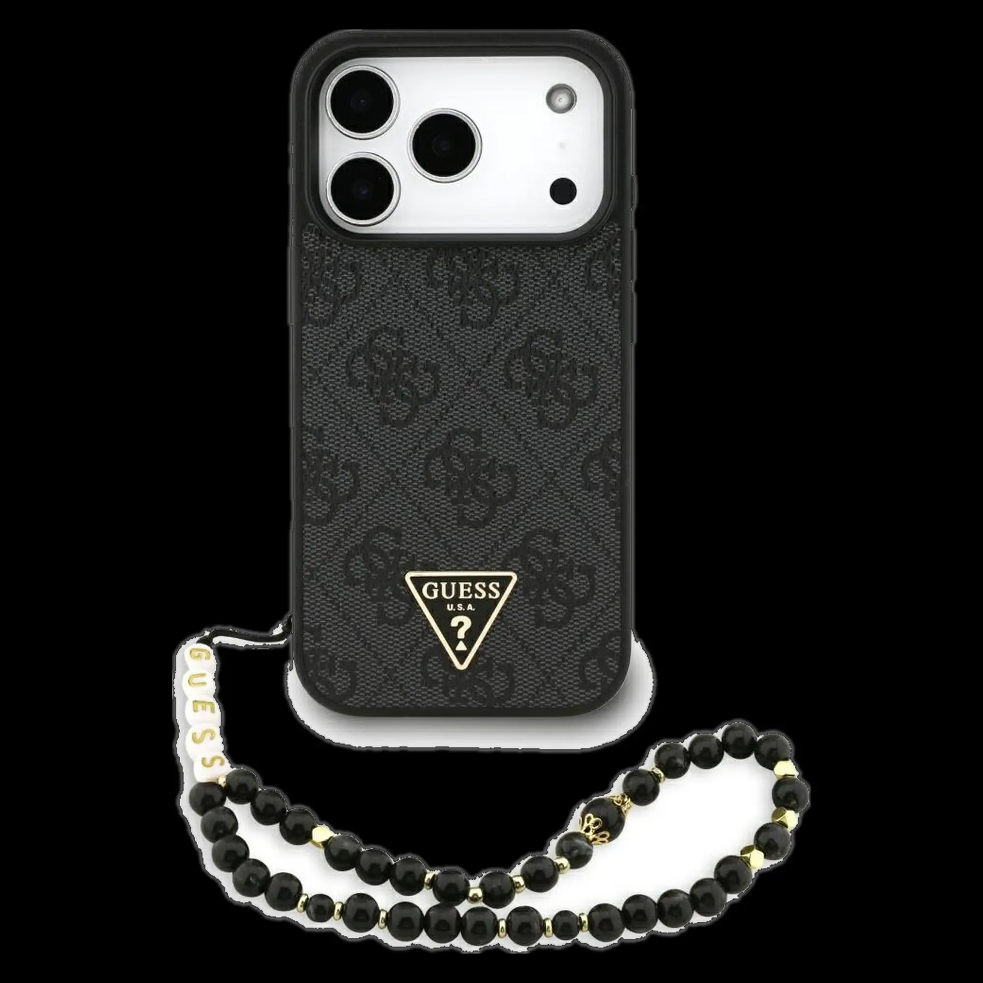 GUESS Schutzhülle für iPhone 17 Pro mit MagSafe & Trageschlaufe - Schwarz 1 GUESS Schutzhülle für iPhone 17 Pro mit MagSafe & Trageschlaufe - Schwarz