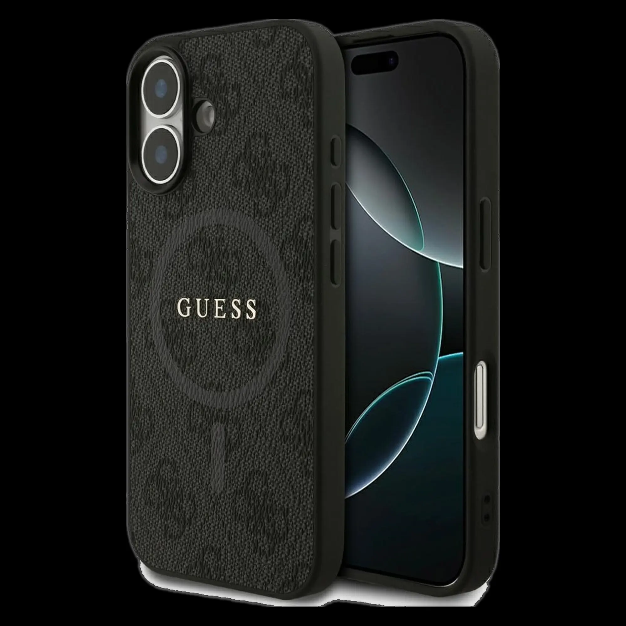 GUESS Schutzhülle für iPhone 17 mit MagSafe (PU 4G Ring Classic Logo) Schwarz 1 GUESS Schutzhülle für iPhone 17 mit MagSafe (PU 4G Ring Classic Logo) Schwarz