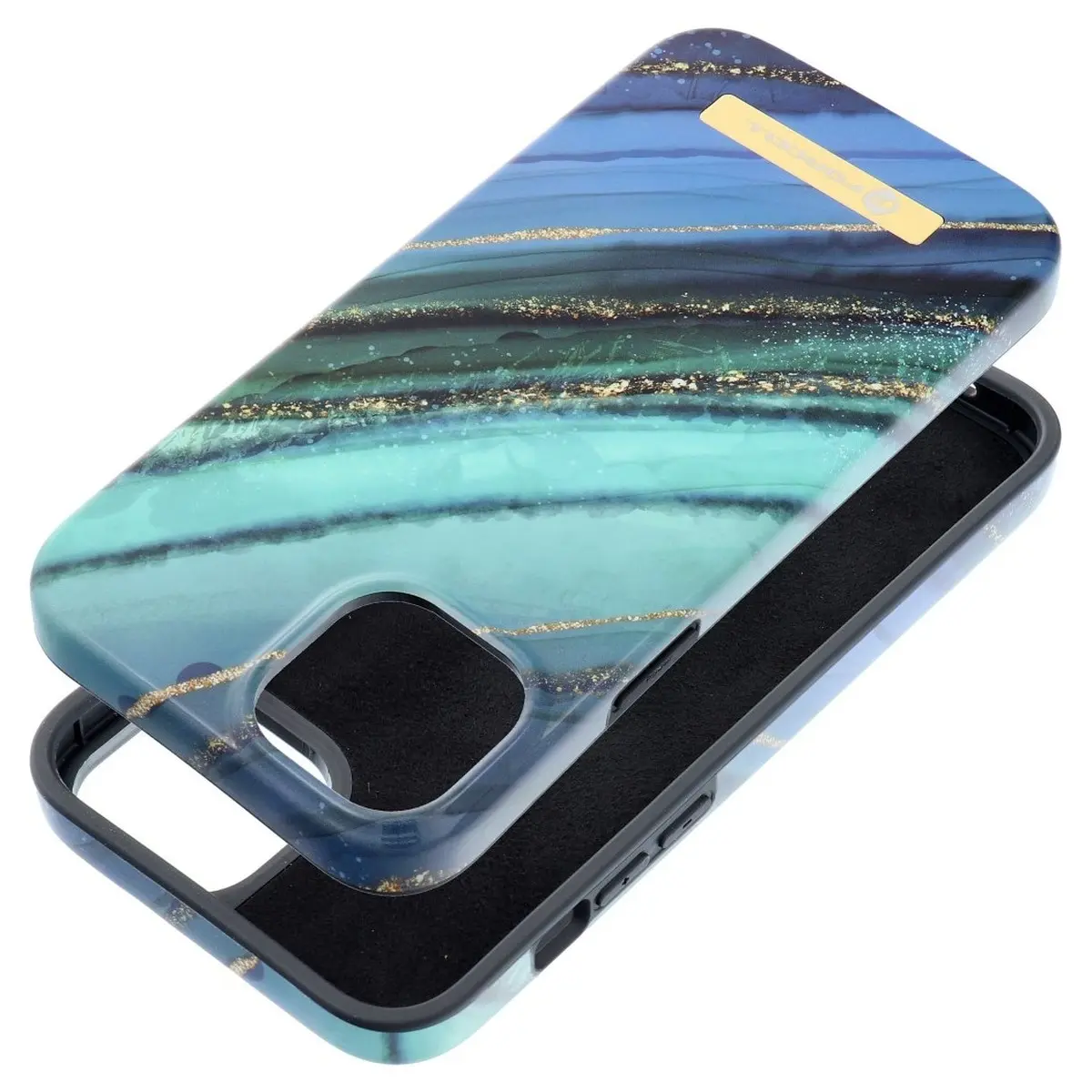 iPhone 15 Plus Hülle Jade-Marmor – Forcell Mirage MagSafe