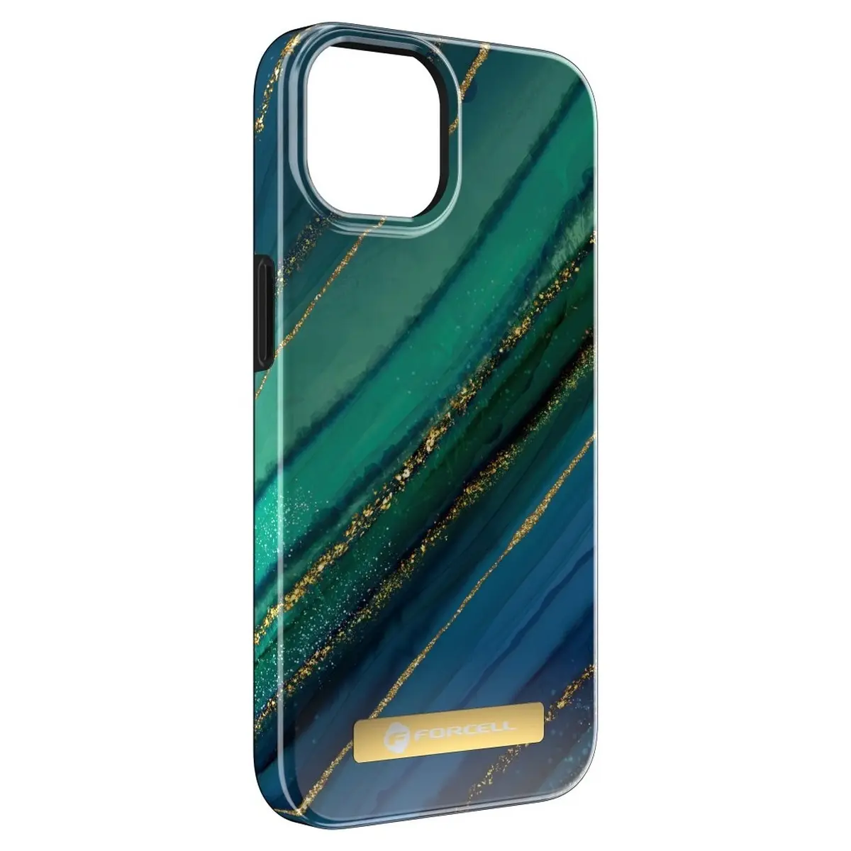 iPhone 15 Plus Hülle Jade-Marmor – Forcell Mirage MagSafe – Bild 3