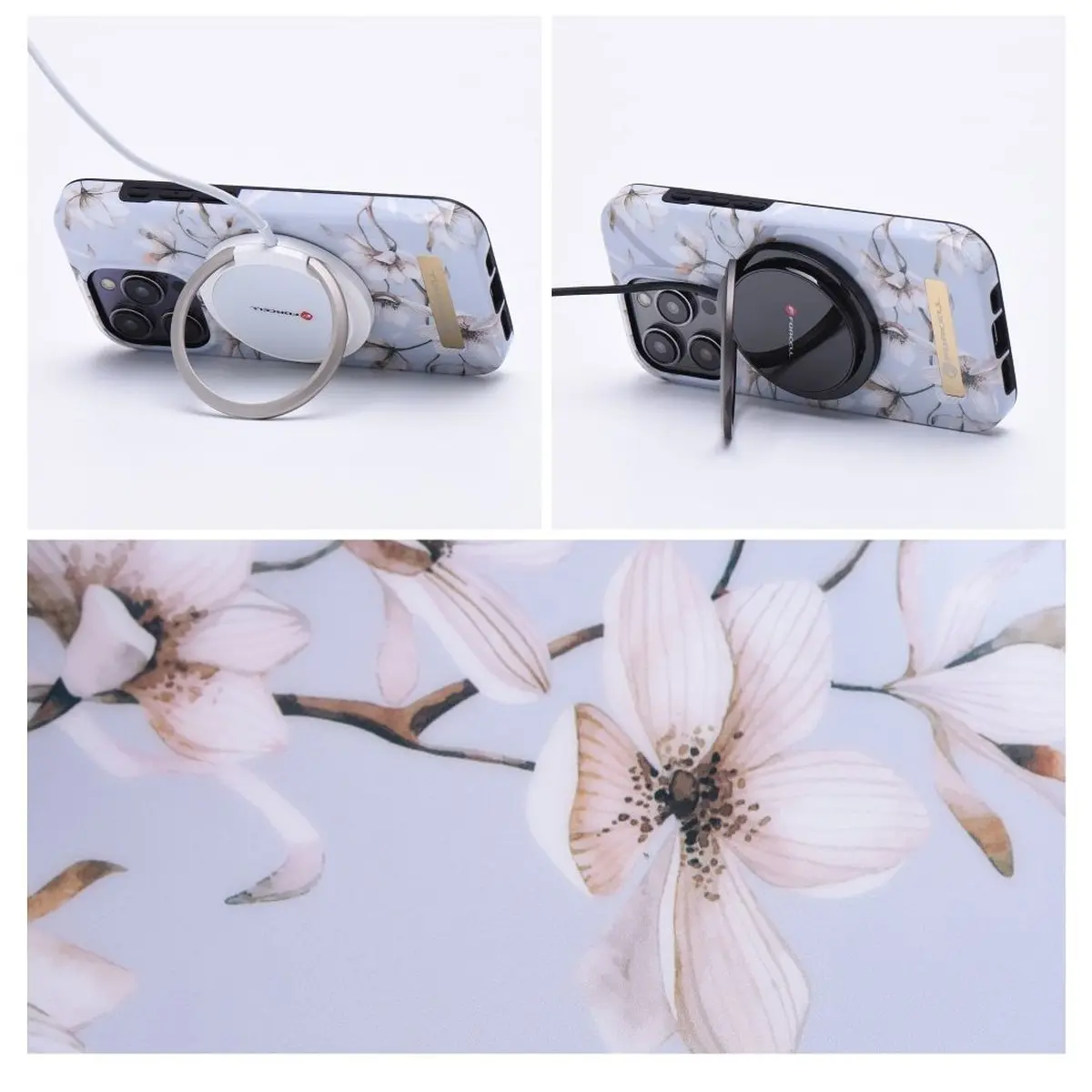 iPhone 15 Plus Hülle Spring Flowers – Forcell Mirage MagSafe – Bild 5