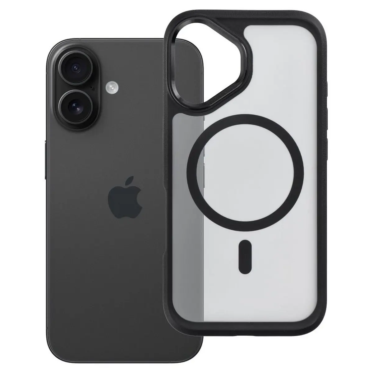 iPhone 16 Hülle Schwarz – Forcell Smoke Hybrid MagSafe
