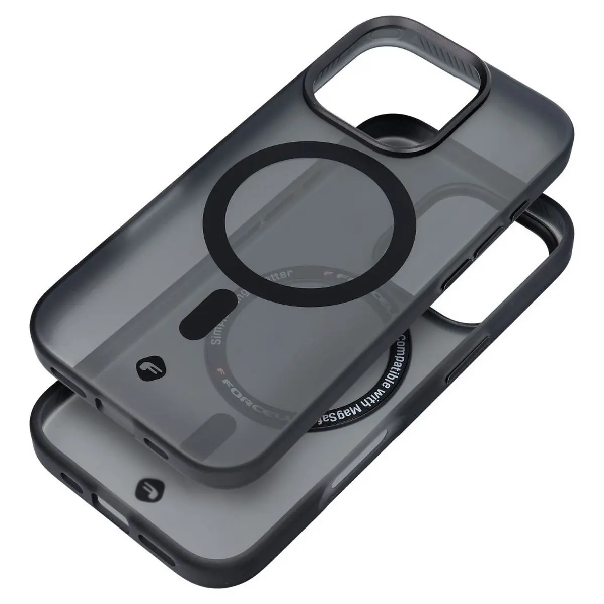 iPhone 16 Plus Hülle Rauchschwarz – Forcell Levels 4D MagSafe