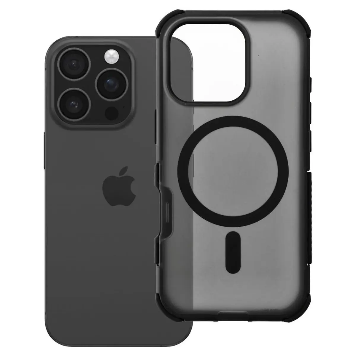 iPhone 16 Pro Hülle Schwarz – Forcell BumperX MagSafe