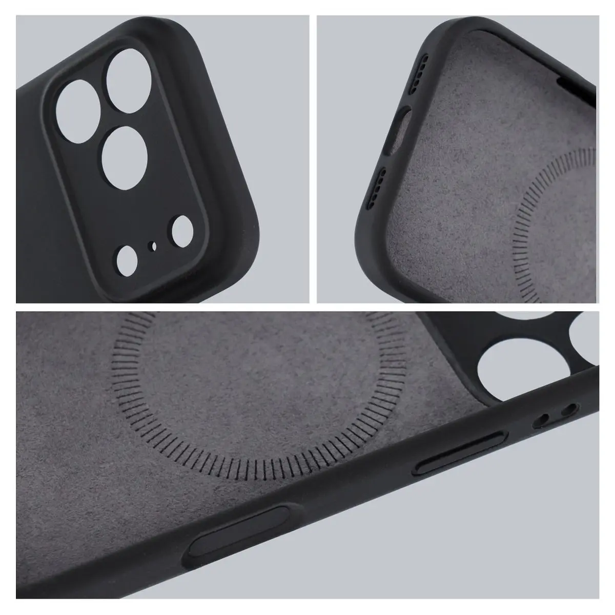 iPhone 17 Air Hülle Schwarz – Forcell Rubber MagSafe – Bild 5