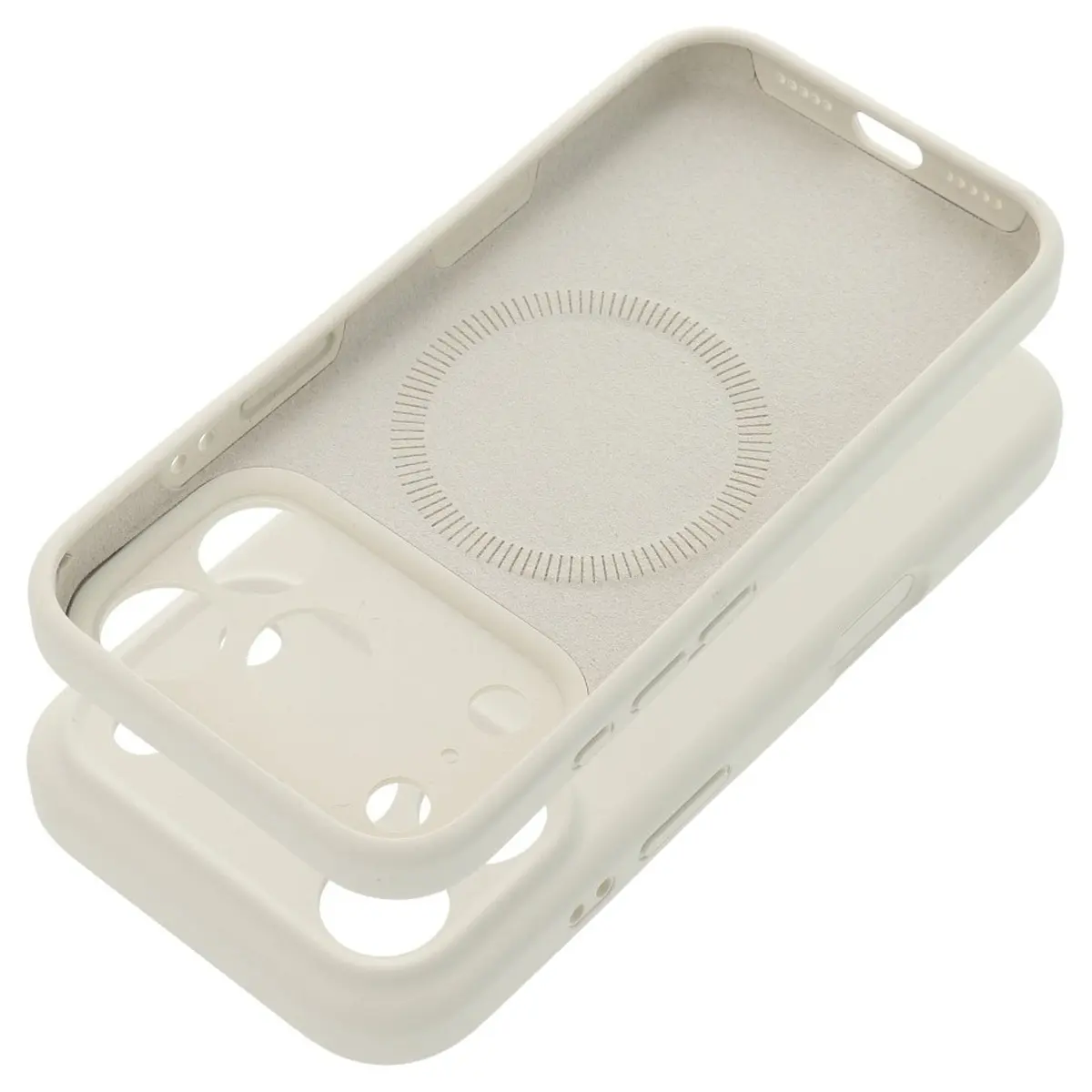 iPhone 18/17 Pro Max (flacher Kamerarand) Hülle Antikweiß – Forcell Rubber MagSafe 4 iPhone 18/17 Pro Max (flacher Kamerarand) Hülle Antikweiß – Forcell Rubber MagSafe – Bild 4