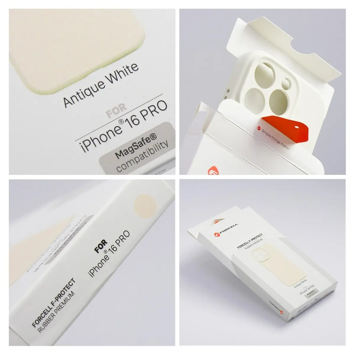 iPhone 18/17 Pro Hülle Antikweiß – Forcell Rubber MagSafe 5 iPhone 18/17 Pro Hülle Antikweiß – Forcell Rubber MagSafe – Bild 5