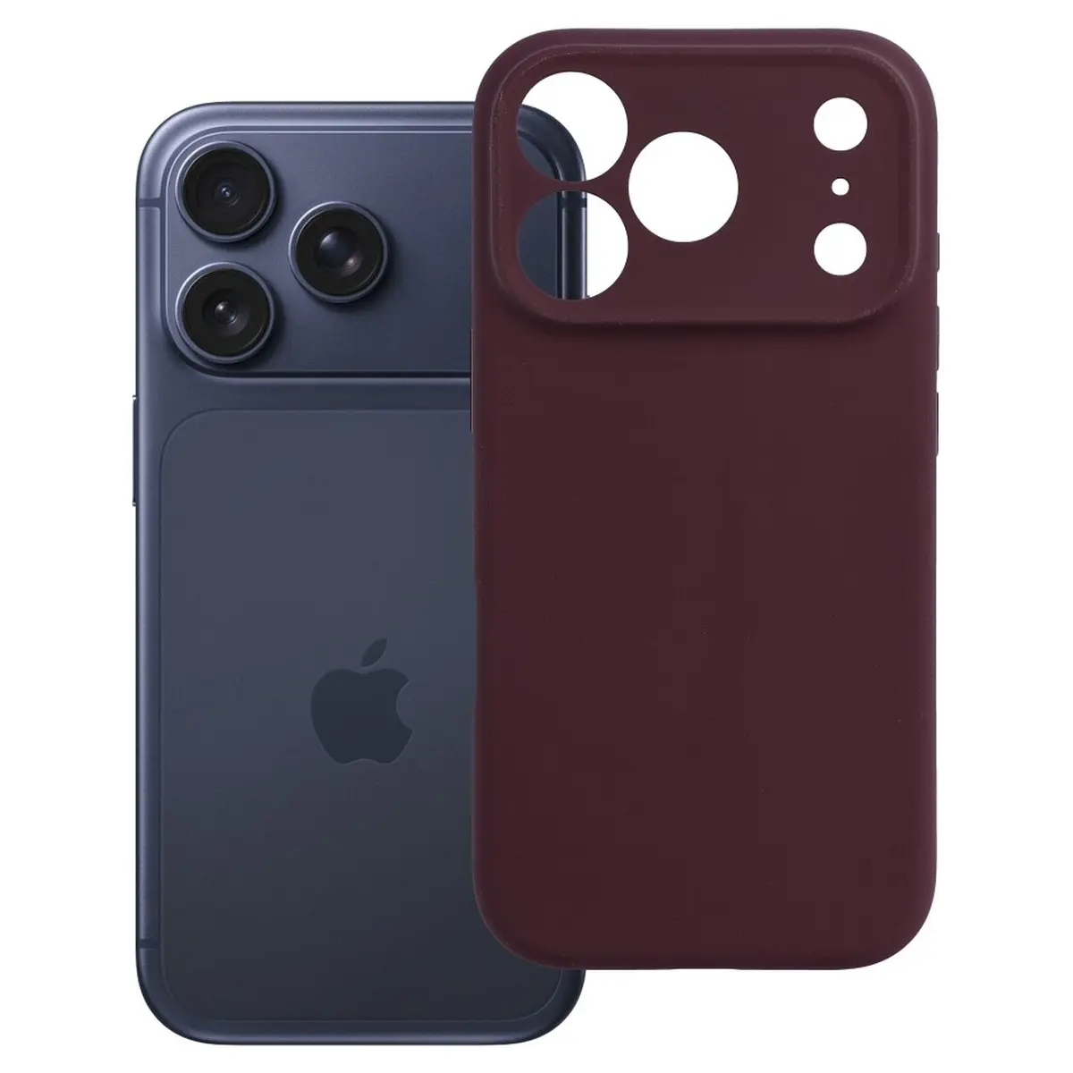 iPhone 18/17 Pro Hülle Burgund – Forcell Rubber MagSafe