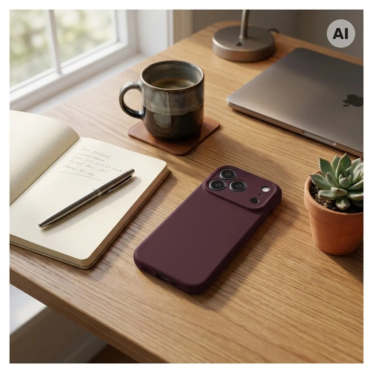 iPhone 18/17 Pro Hülle Burgund – Forcell Rubber MagSafe – Bild 5
