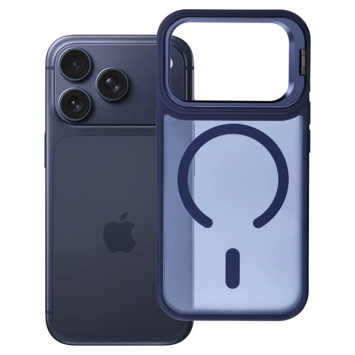 iPhone 18/17 Pro Hülle Marineblau – Forcell Shadow Stand MagSafe