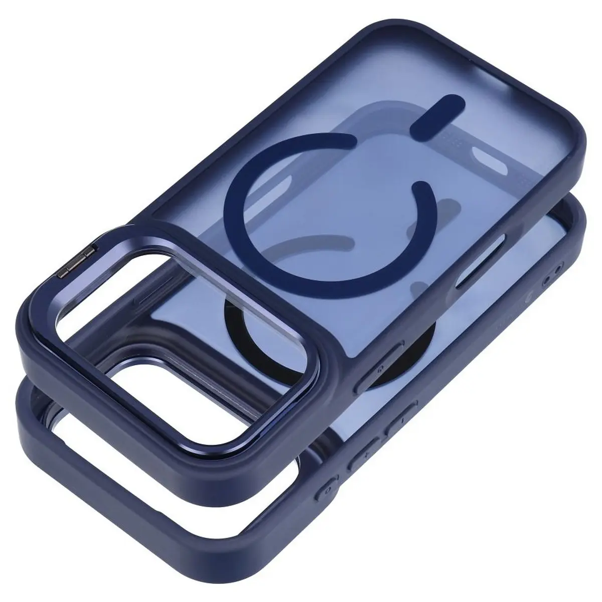 iPhone 18/17 Pro Hülle Marineblau – Forcell Shadow Stand MagSafe – Bild 3
