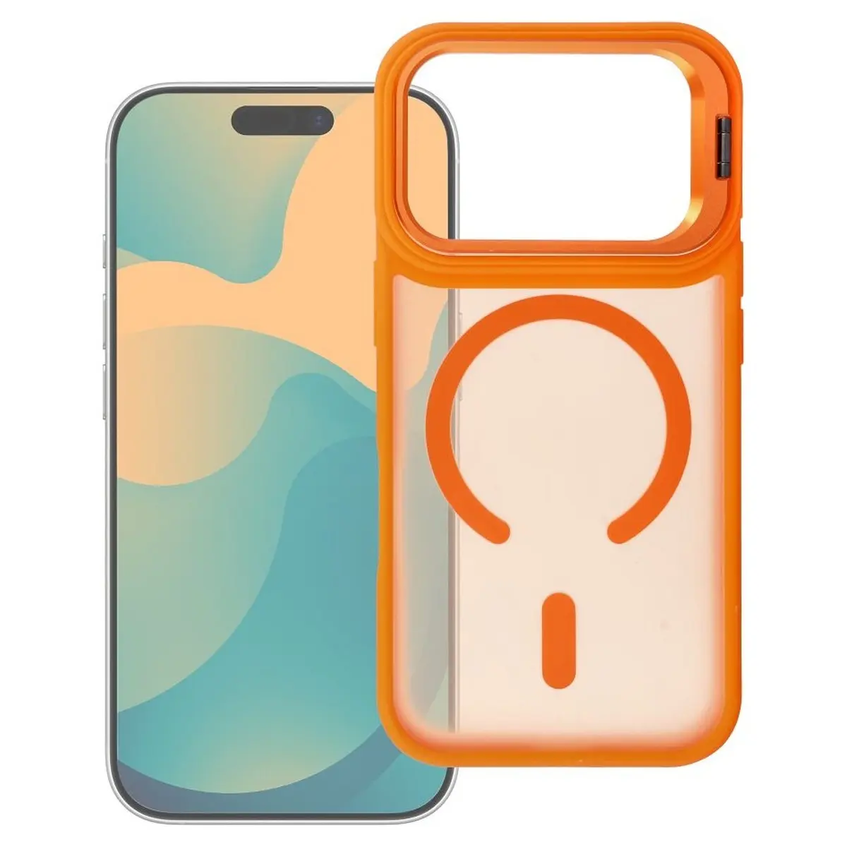 iPhone 18/17 Pro Hülle Orange – Forcell Shadow Stand MagSafe
