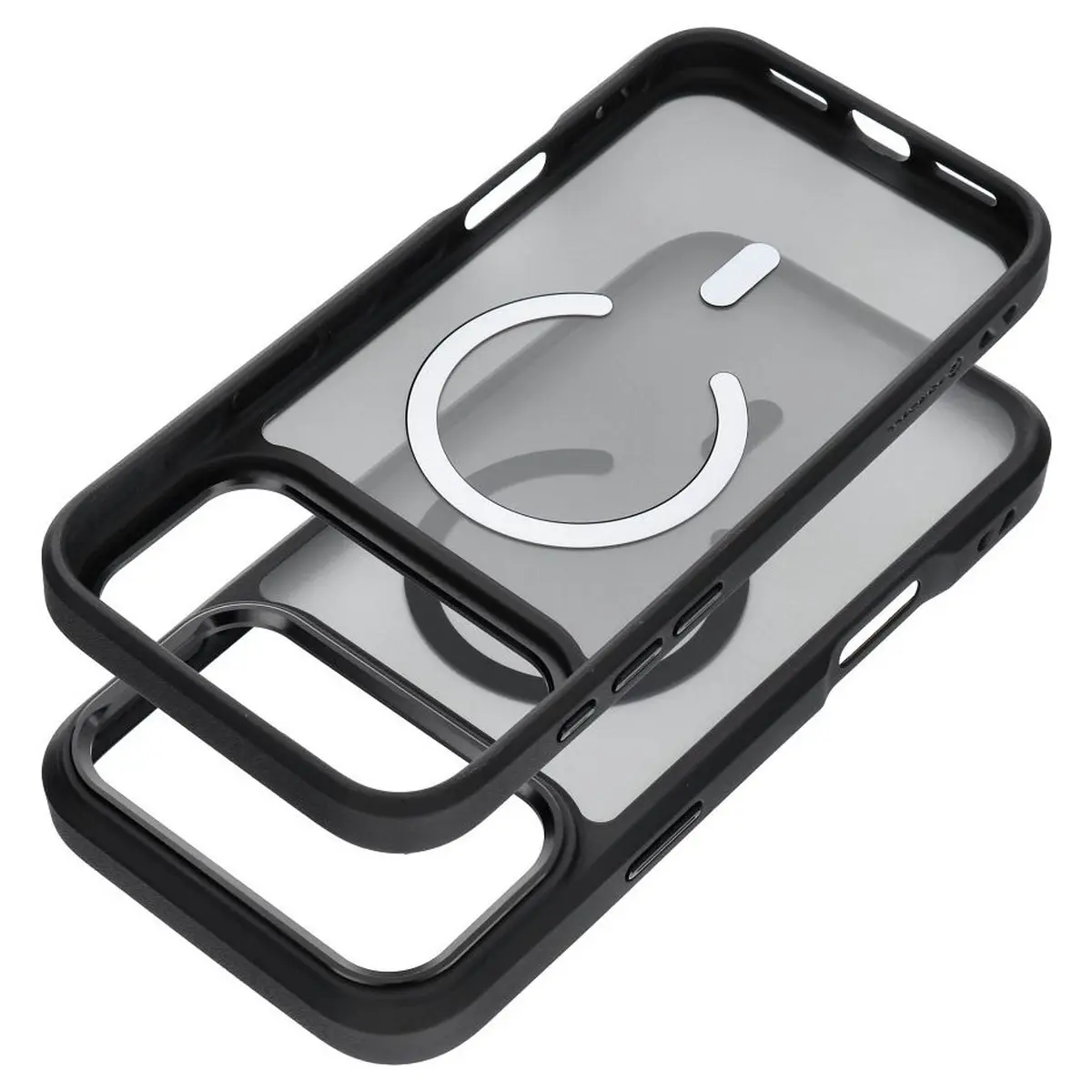 iPhone 18/17 Pro Hülle Schwarz – Forcell Smoke Hybrid MagSafe – Bild 2