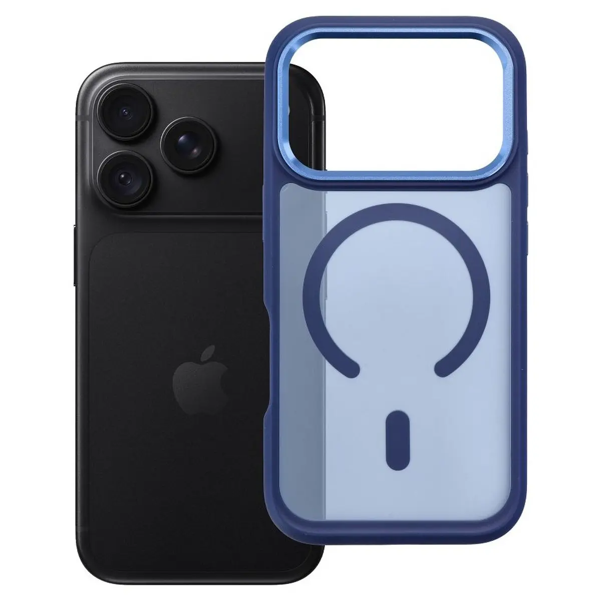 iPhone 18/17 Pro Hülle Marineblau – Forcell Smoke Hybrid MagSafe
