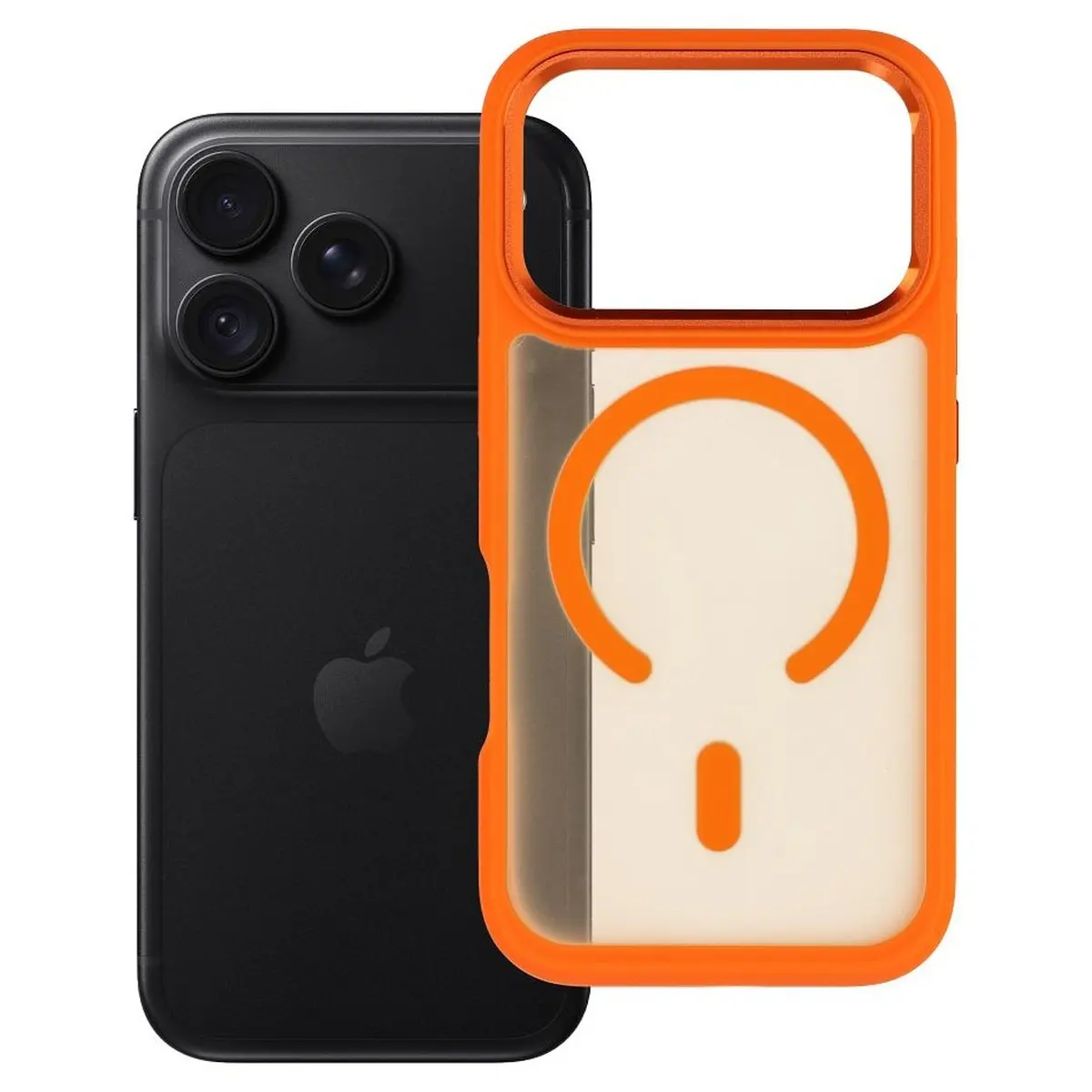 iPhone 18/17 Pro Hülle Orange – Forcell Smoke Hybrid MagSafe