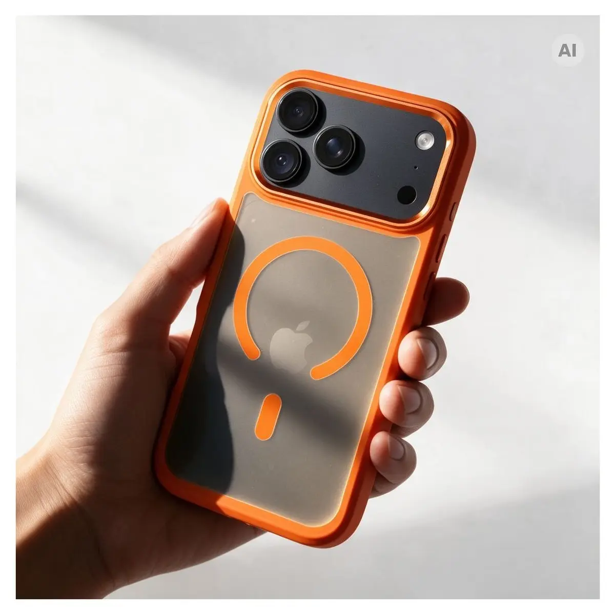 iPhone 18/17 Pro Hülle Orange – Forcell Smoke Hybrid MagSafe – Bild 3