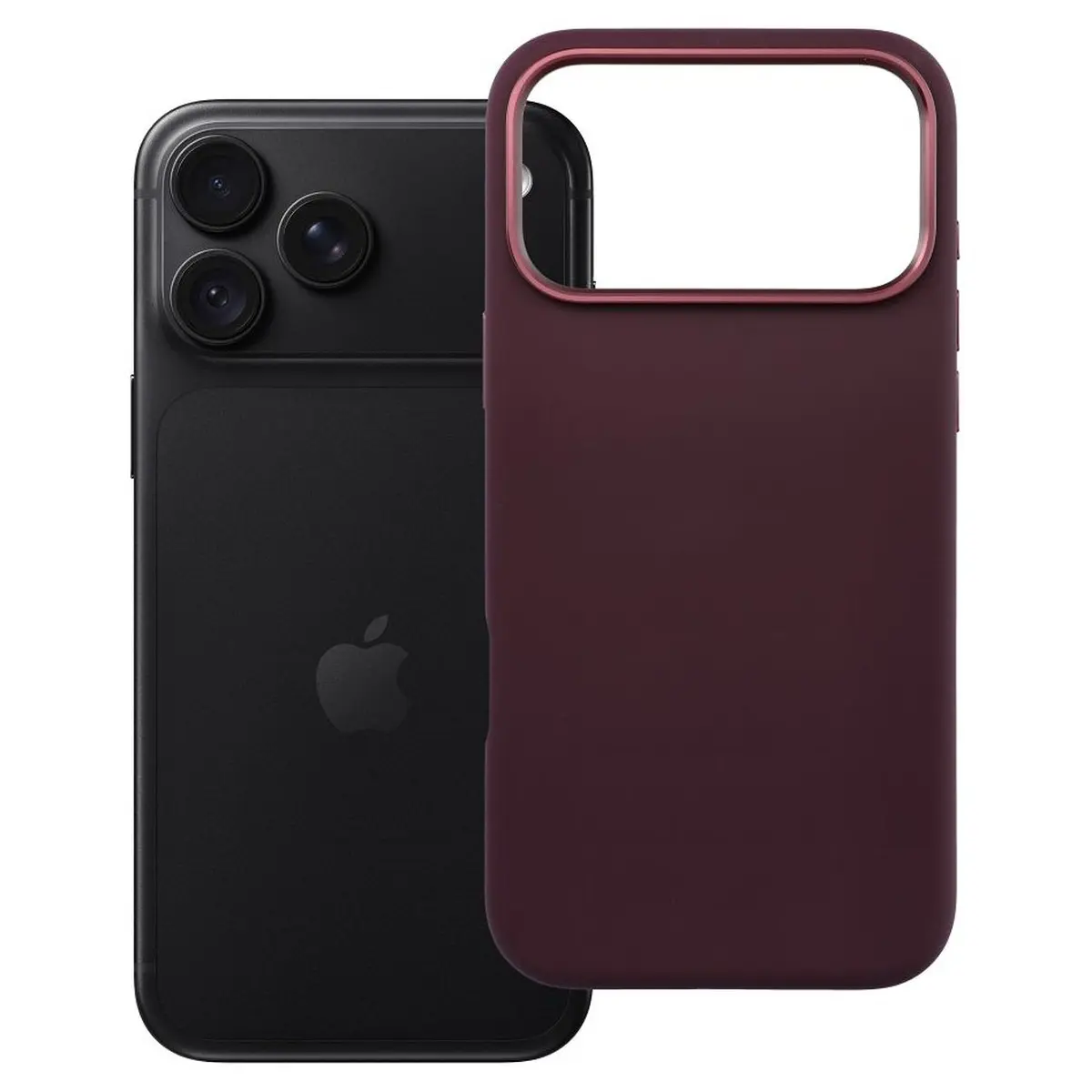 iPhone 18/17 Pro Max Hülle Dunkelkirsch – Forcell Frame MagSafe
