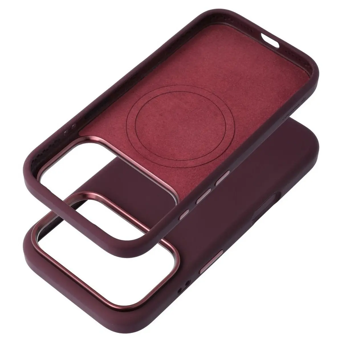iPhone 18/17 Pro Max Hülle Dunkelkirsch – Forcell Frame MagSafe – Bild 2