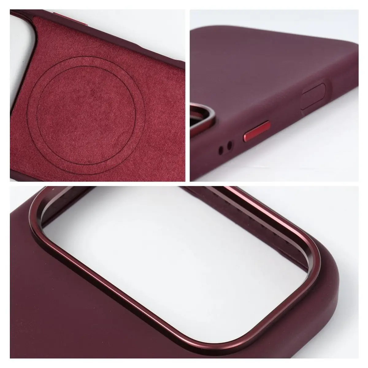 iPhone 18/17 Pro Max Hülle Dunkelkirsch – Forcell Frame MagSafe – Bild 5