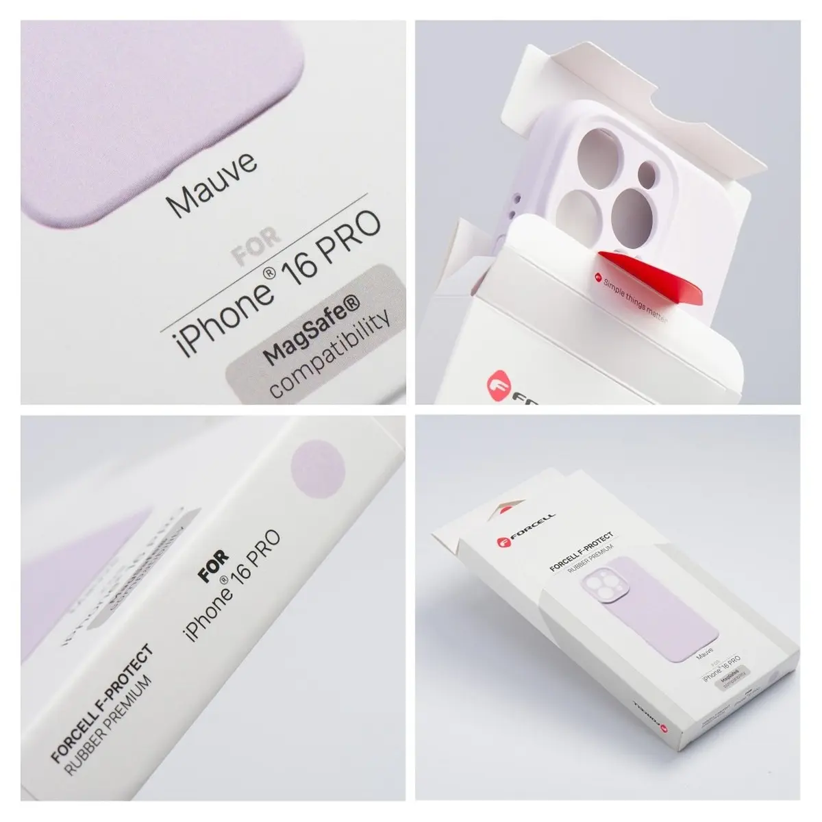 iPhone 18/17 Pro Max Hülle Mauve – Forcell Rubber MagSafe – Bild 5