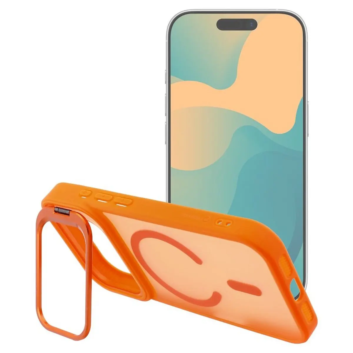 iPhone 18/17 Pro Max Hülle Orange – Forcell Shadow Stand MagSafe – Bild 2