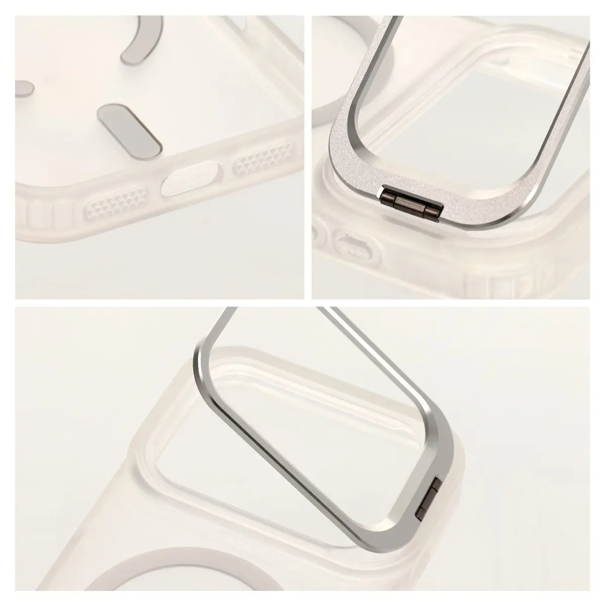 iPhone 18/17 Pro Max Hülle Silber – Forcell Shadow Stand MagSafe – Bild 5