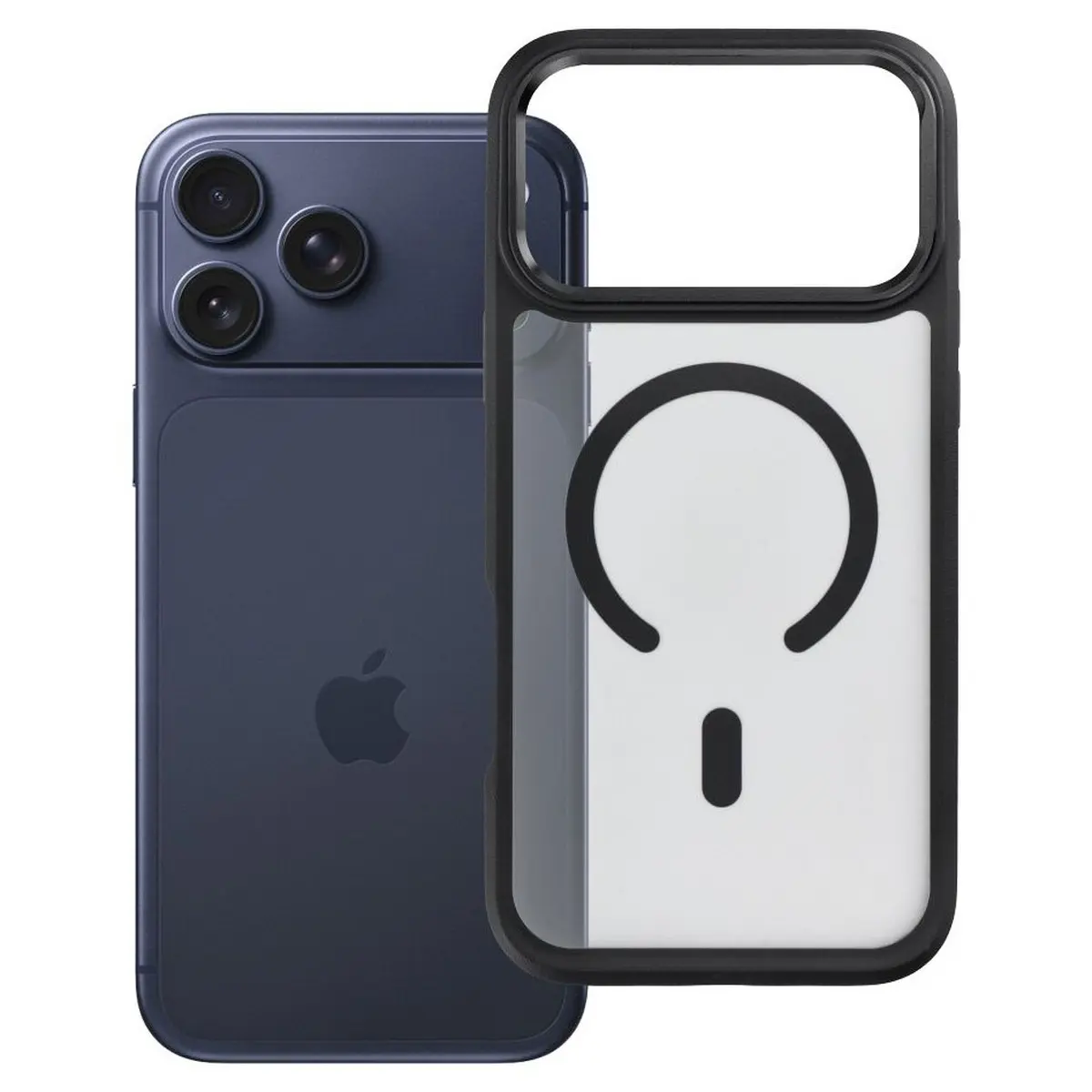 iPhone 18/17 Pro Max Hülle Schwarz – Forcell Smoke Hybrid MagSafe