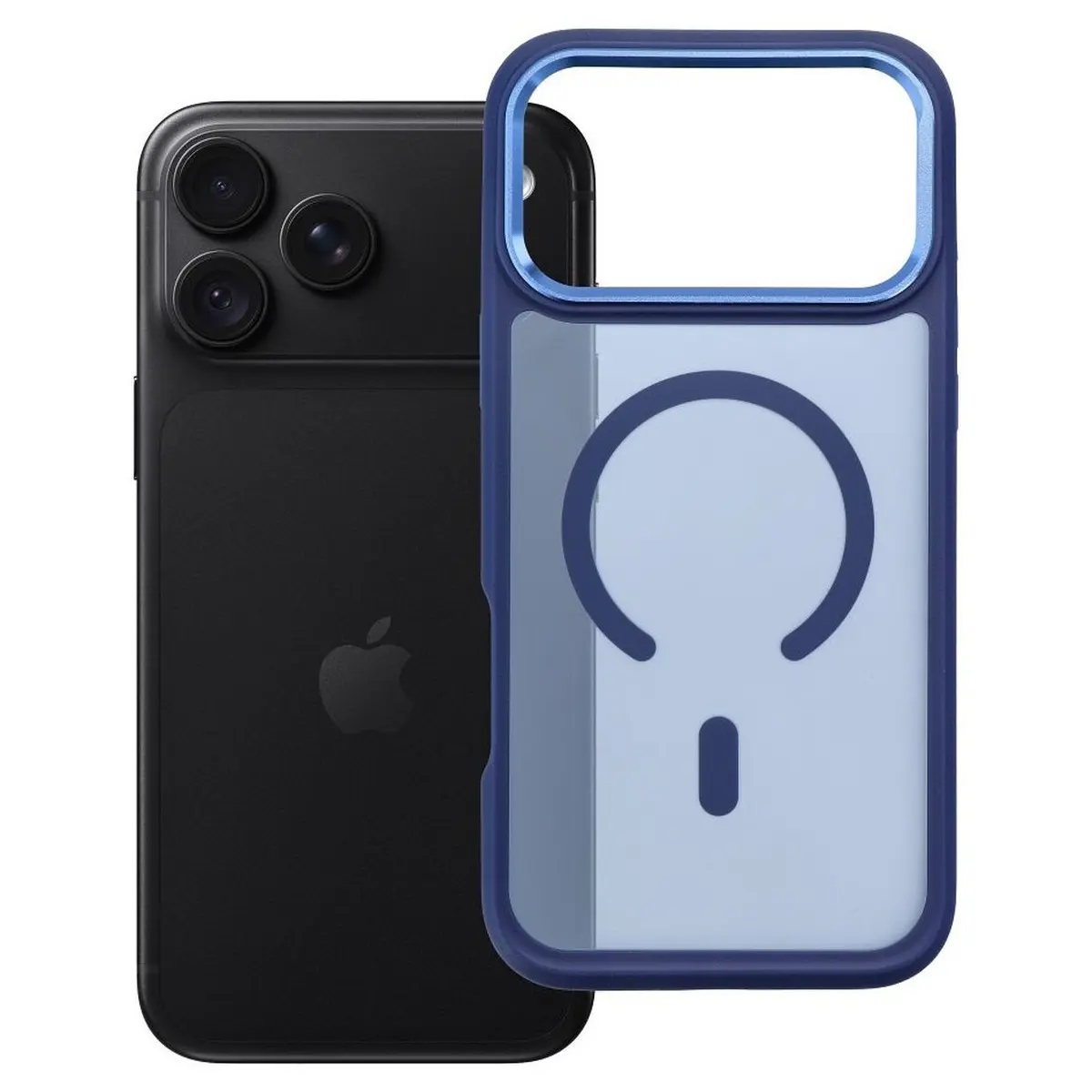iPhone 18/17 Pro Max Hülle Marineblau – Forcell Smoke Hybrid MagSafe