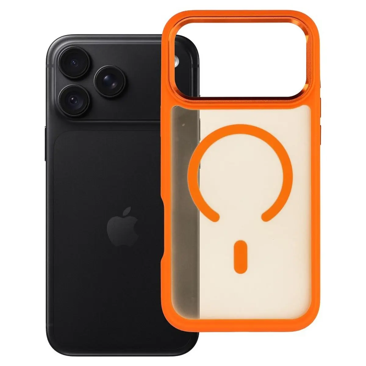 iPhone 18/17 Pro Max Hülle Orange – Forcell Smoke Hybrid MagSafe