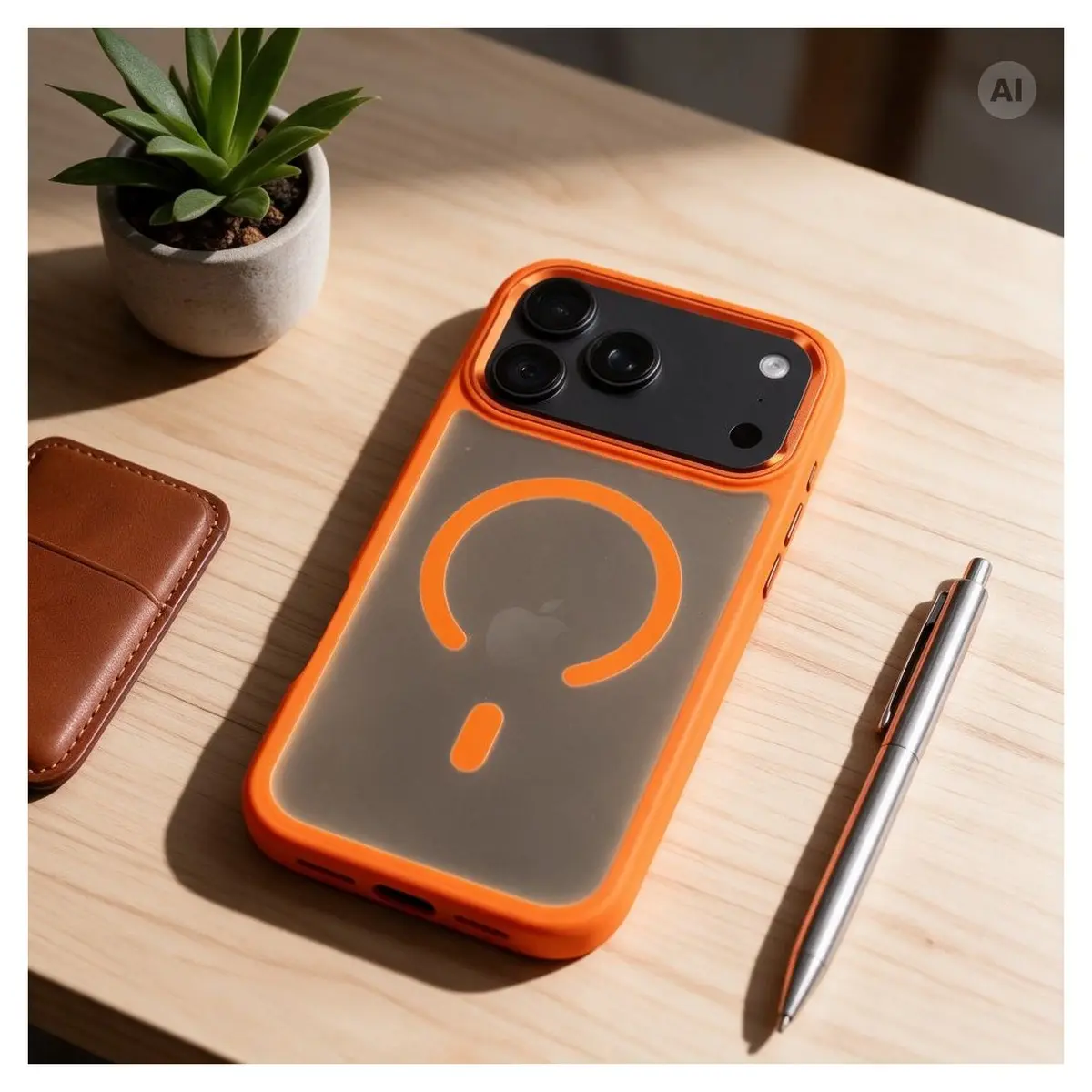 iPhone 18/17 Pro Max Hülle Orange – Forcell Smoke Hybrid MagSafe – Bild 4
