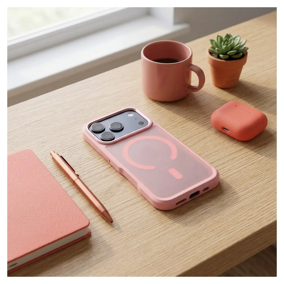 iPhone 18/17 Pro Max Hülle Rosa – Forcell Smoke Hybrid MagSafe – Bild 4