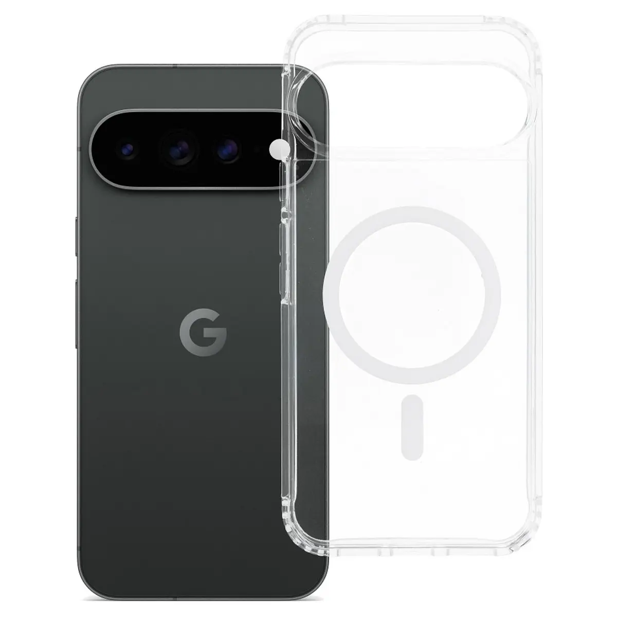 Pixel 11/10/9 Pro XL Hülle Transparent – Forcell Clear Hybrid MagSafe
