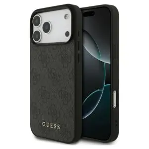 iPhone 17 Pro Max Hülle Grau – GUESS PU 4G Classic