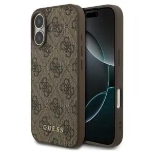 iPhone 17 Hülle Braun – GUESS PU 4G Classic